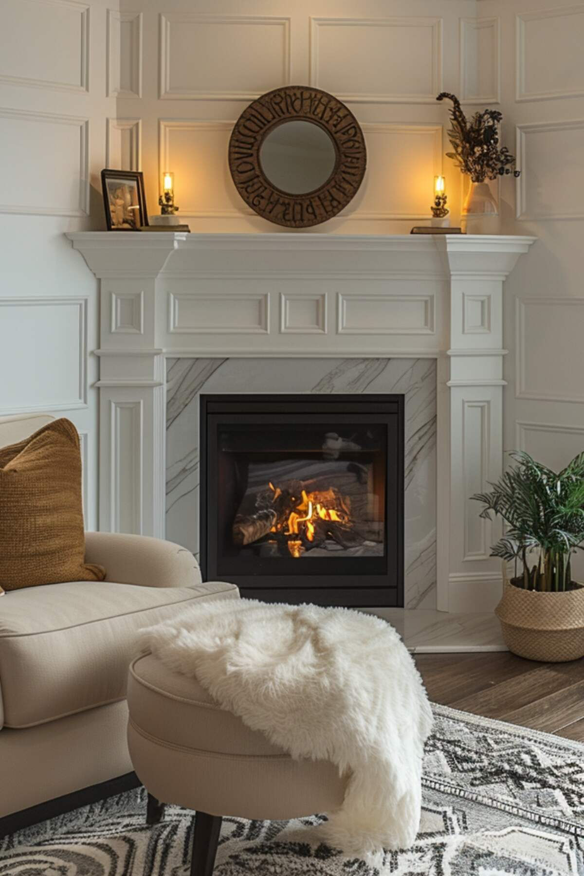 40 Elegant Corner Fireplace Designs To Elevate Your Space | Corner ... throughout