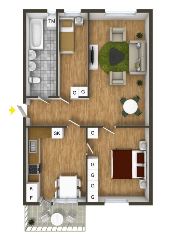 40 More 2 Bedroom Home Floor Plans inside Creating a Beautiful and Practical Two-Bedroom Layout