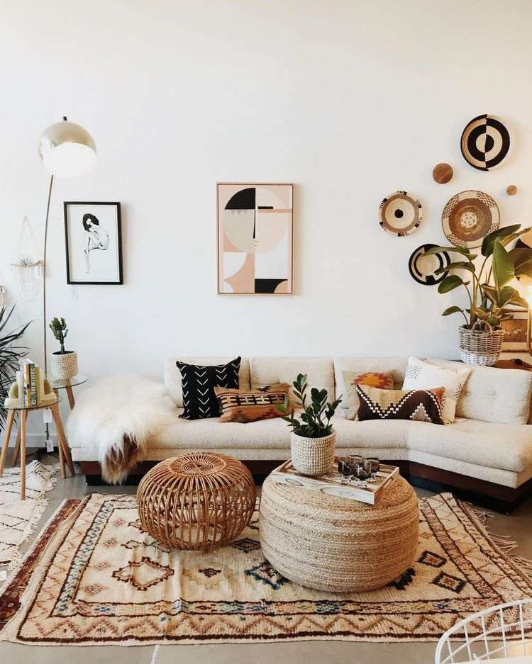 40 Outstanding Boho Chic Living Room Decor Ideas In Natural Colors inside From Eclectic to Elegant The Nuances of Boho Interior Design