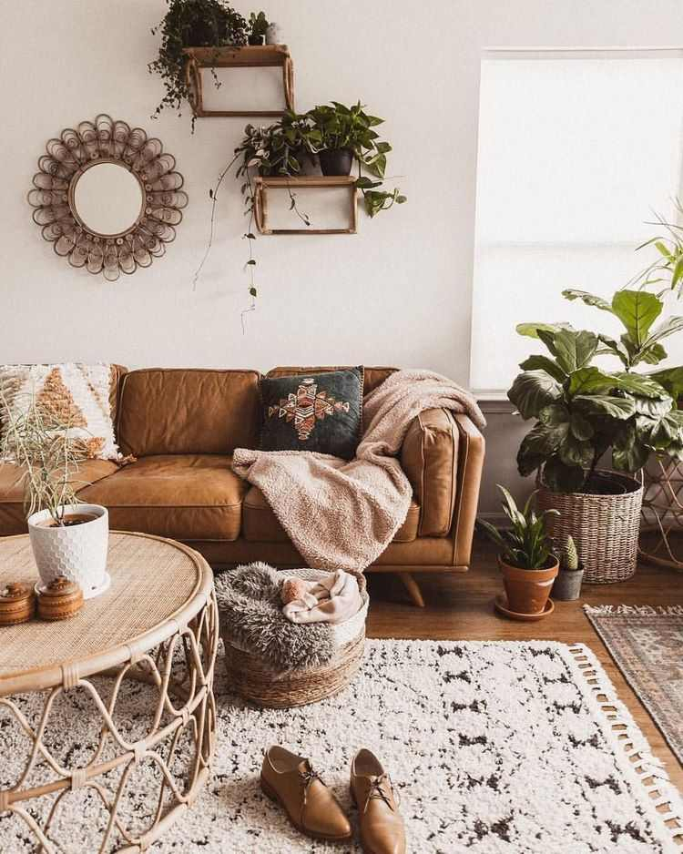 40 Outstanding Boho Chic Living Room Decor Ideas In Natural Colors regarding From Eclectic to Elegant The Nuances of Boho Interior Design
