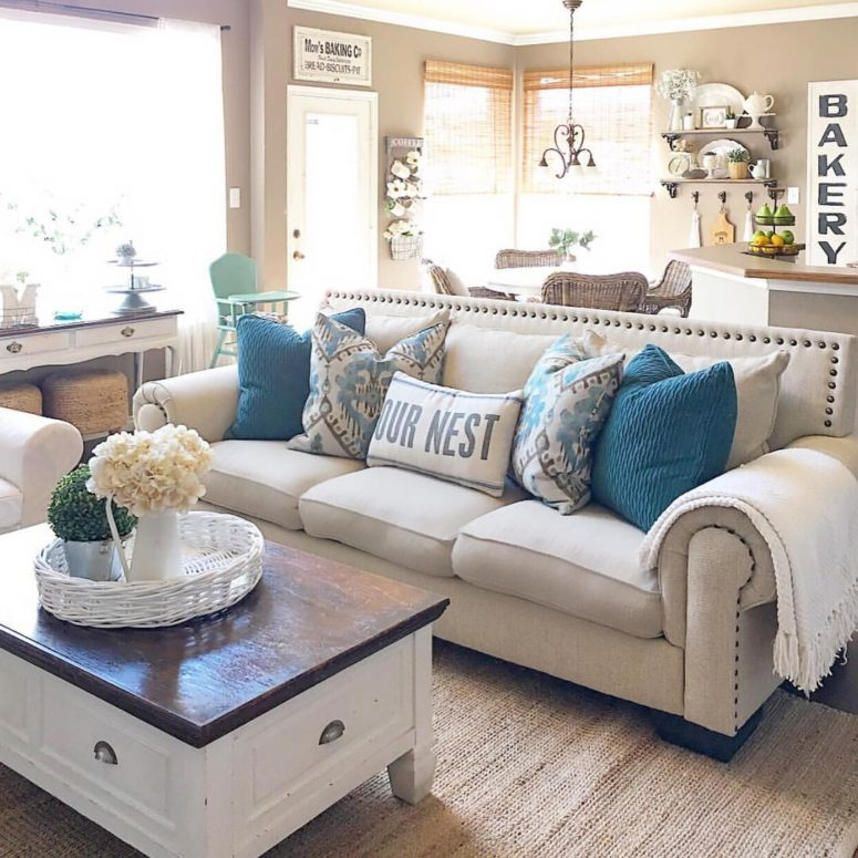 45 Comfy Farmhouse Living Room Designs To Steal - Digsdigs throughout Your Guide to Creating a Welcoming Small Farmhouse Living Area