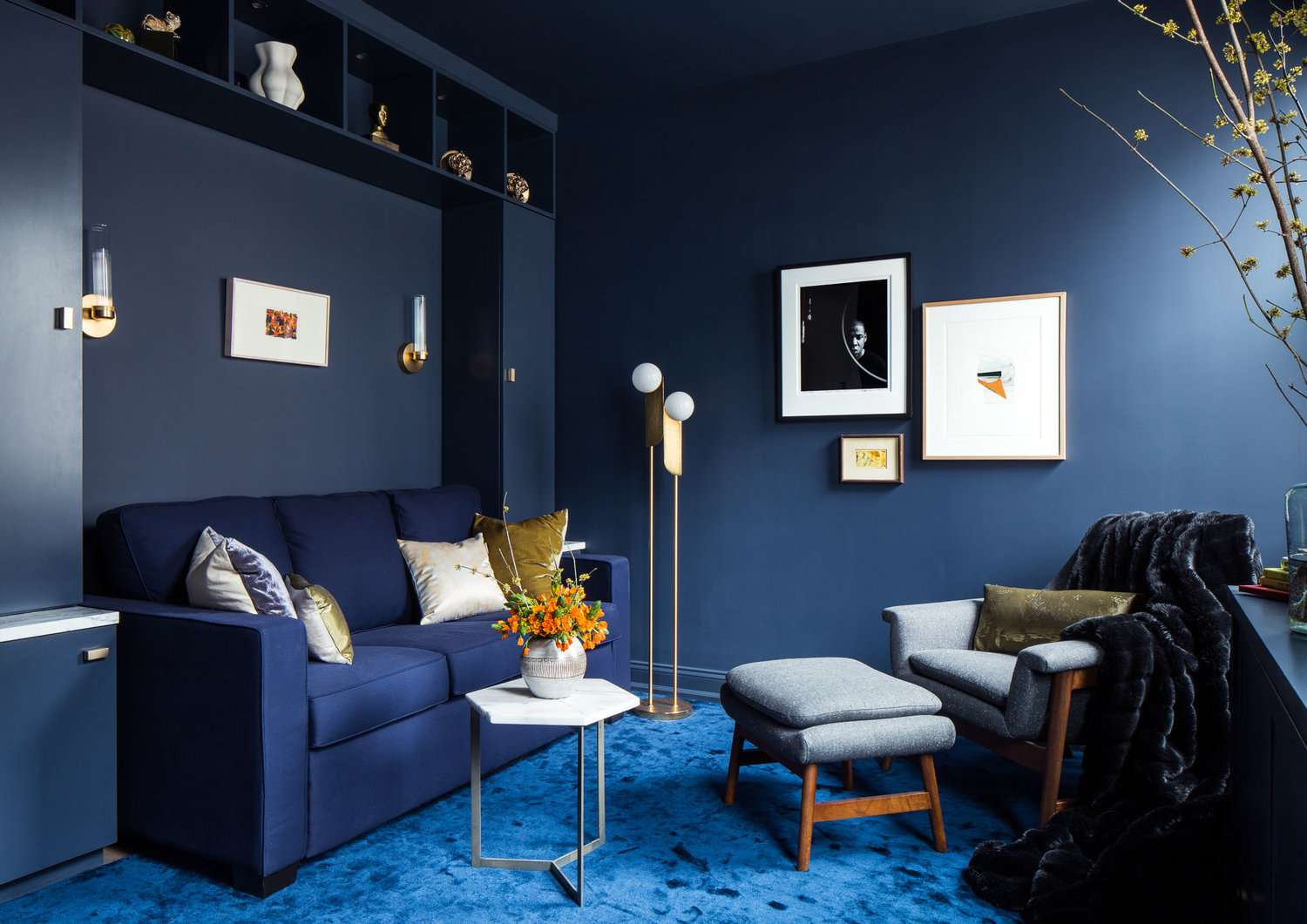 47 Blue Living Room Ideas For Every Style with Blue Interior Design Ideas