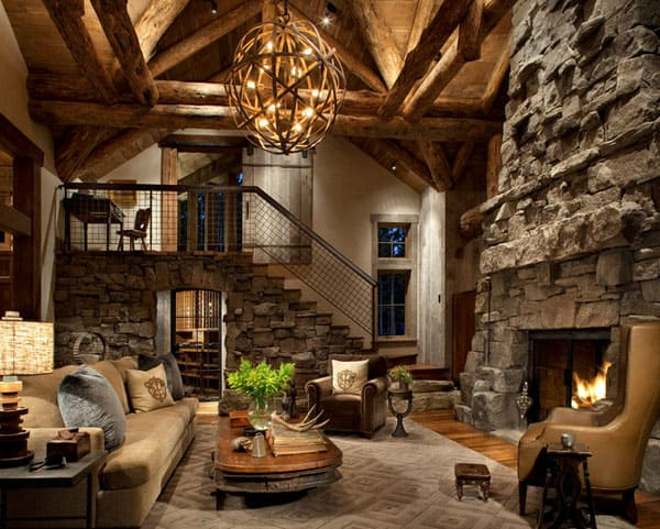 47 Extremely Cozy And Rustic Cabin Style Living Rooms with