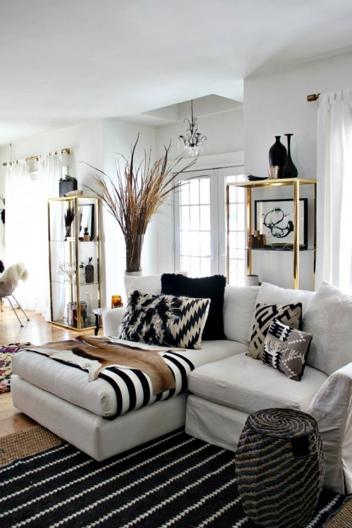48 Black And White Living Room Ideas &amp;Amp; Designs - Decoholic with regard to Beyond Basic Black and White Creating Depth in Your Grey and White Living Space