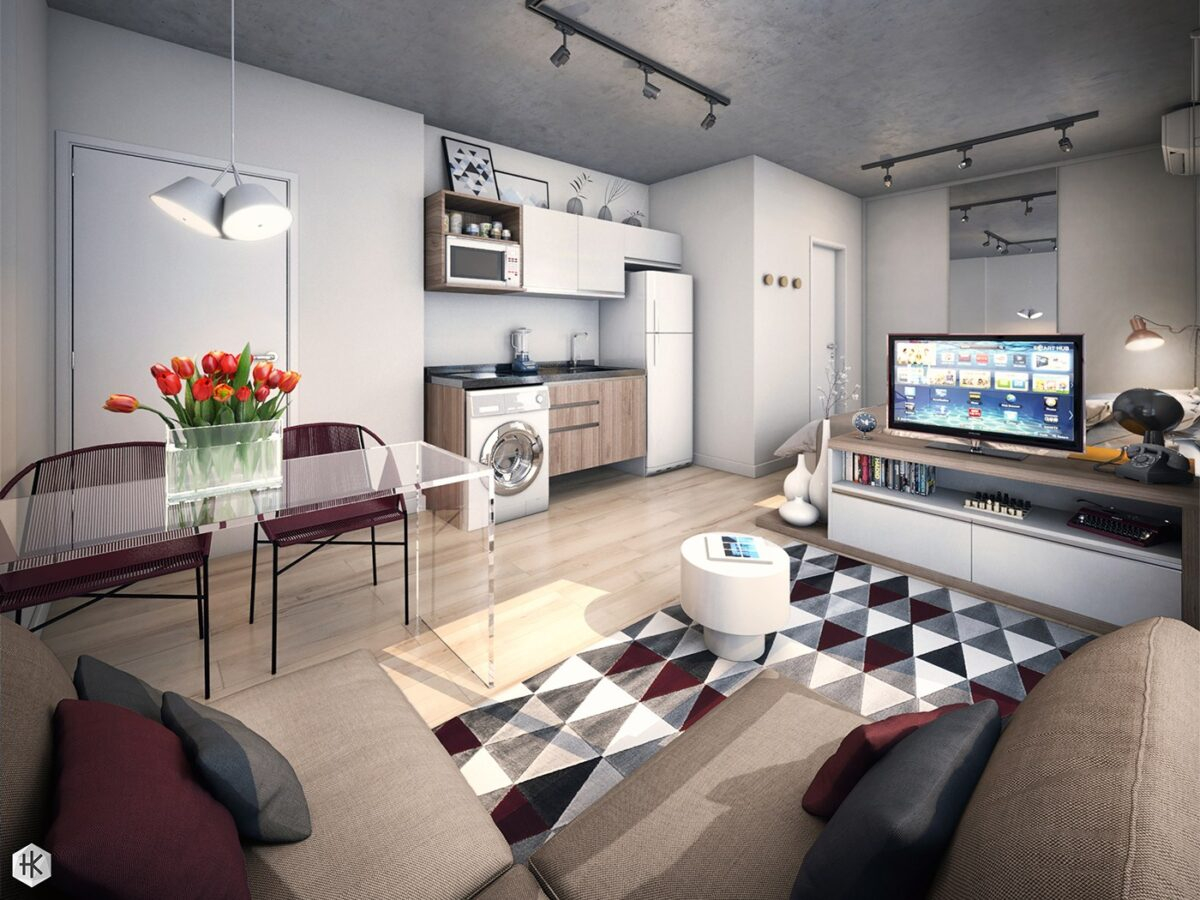 5 Small Studio Apartments With Beautiful Design within Interior Design Ideas Studio