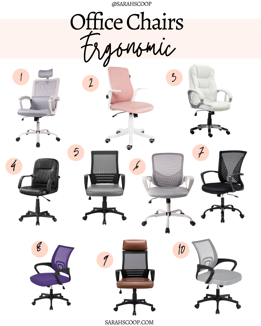 50 Best Affordable &amp;Amp; Stylish Office Chairs Under $100 | Sarah Scoop intended for