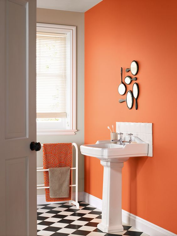 50 Cool Orange Bathroom Design Ideas - Digsdigs intended for Orange Accents That Will Transform Your Bathroom