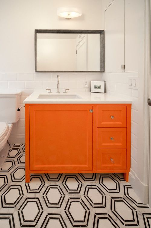 50 Cool Orange Bathroom Design Ideas - Digsdigs within