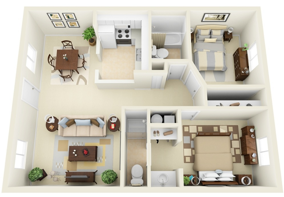 Creating a Beautiful and Practical Two-Bedroom Layout