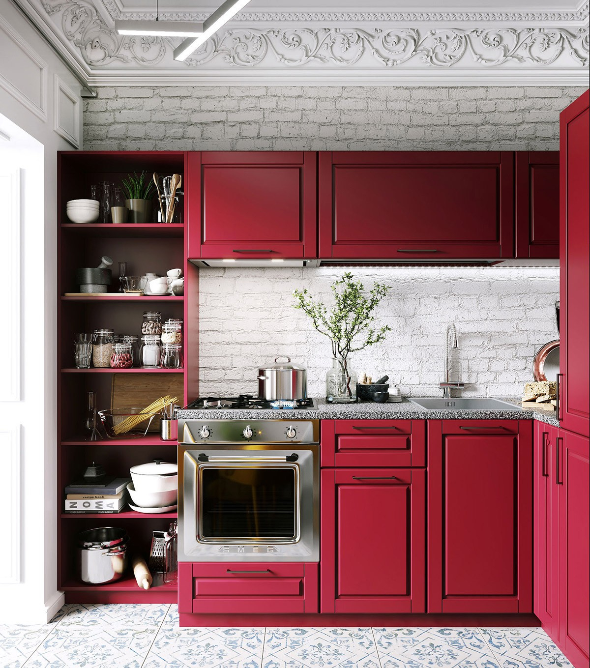 51 Inspirational Red Kitchens With Tips &amp;Amp; Accessories To Help You ... regarding Creating Warmth and Energy Red Kitchen Design Inspiration
