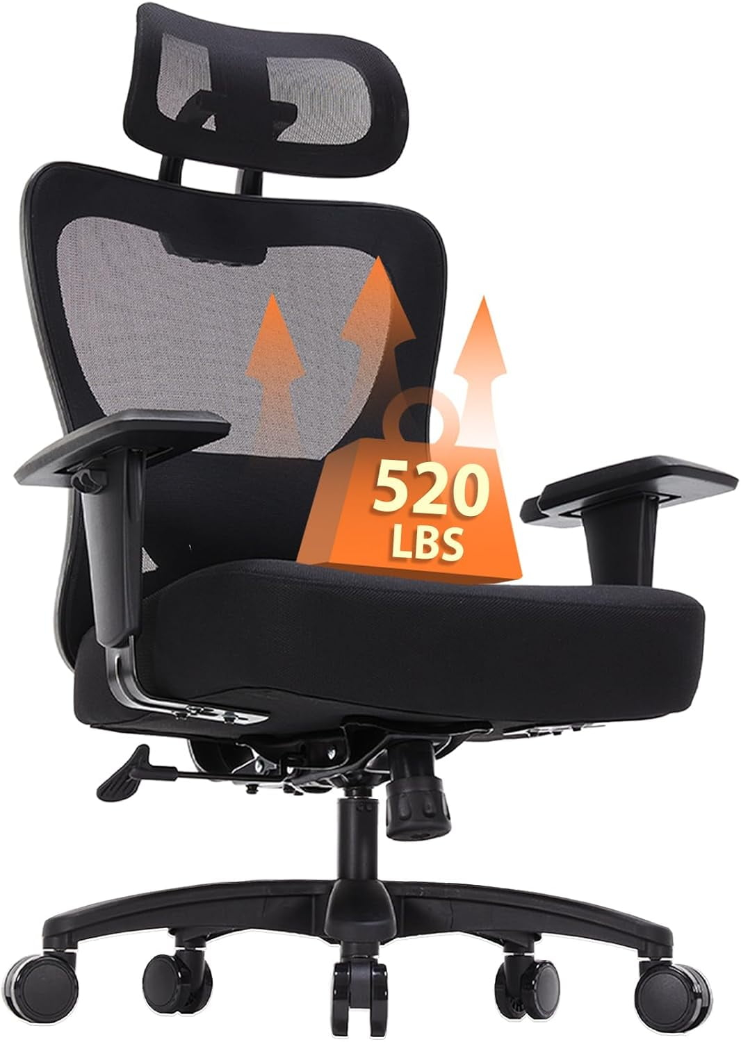 520Lbs Big And Tall Office Chair Heavy Duty Office Chair With ... with regard to Key Features to Look for in Heavy-Duty Office Chairs