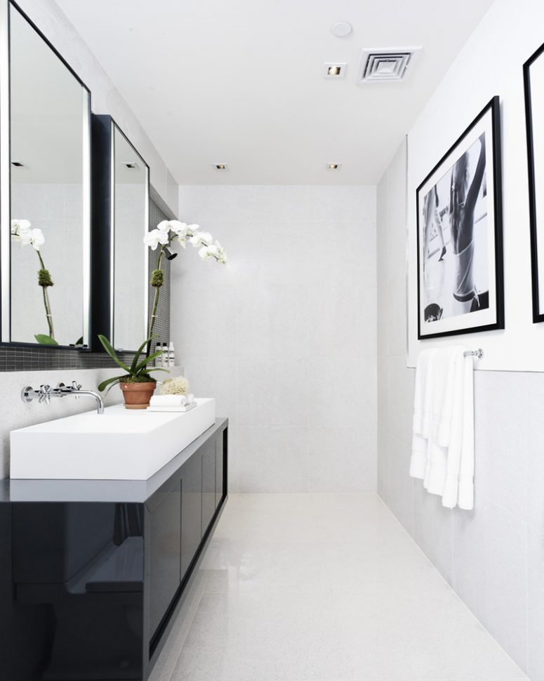 71 Cool Black And White Bathroom Design Ideas - Digsdigs with