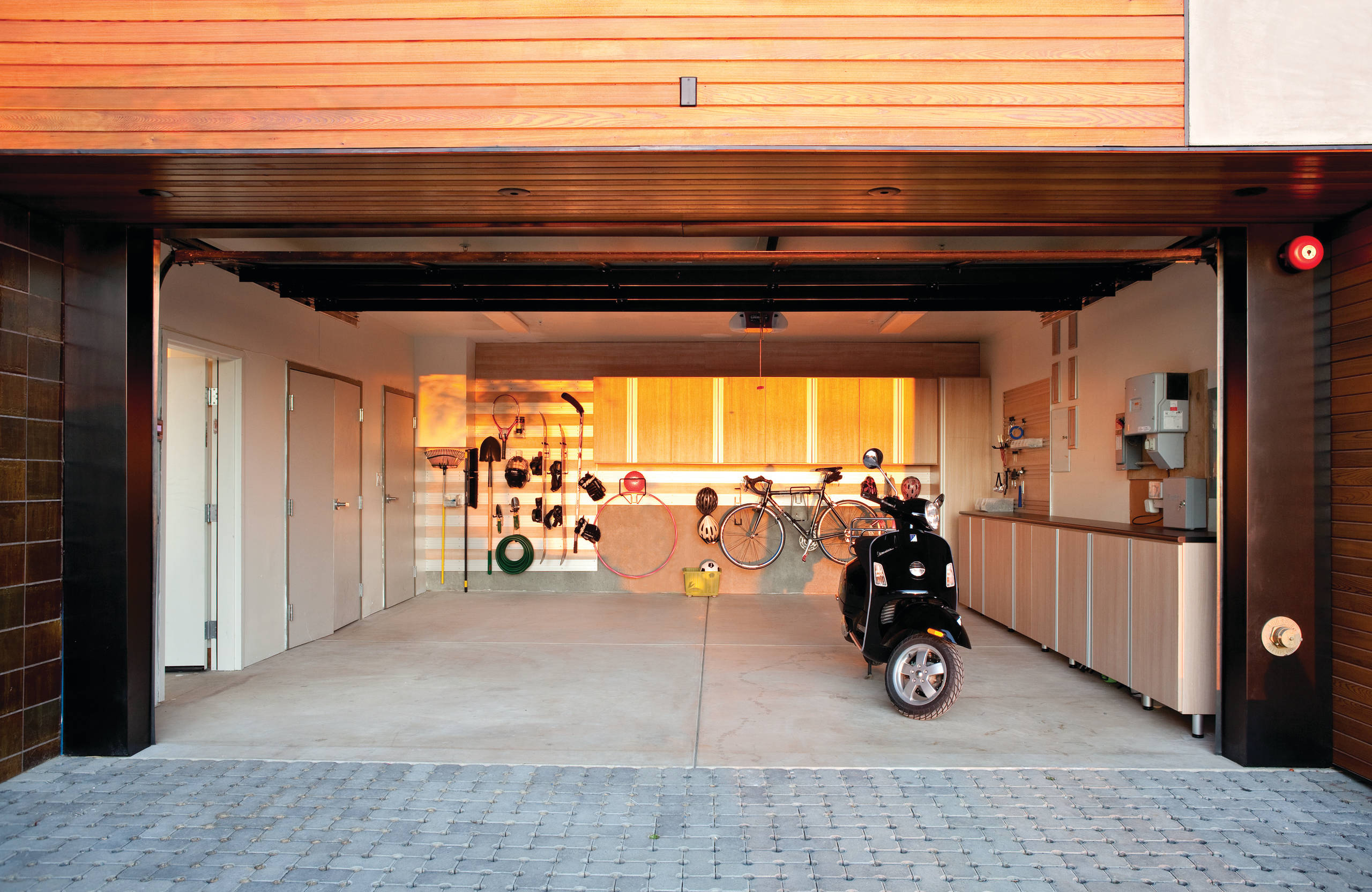 75 Contemporary Two Car Garage Ideas You Ll Love September 2022 Houzz inside Beyond Storage Clever 2-Car Garage Interior Design Concepts