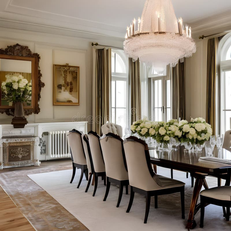 8 &quot;Timeless Elegance&quot;: A Classic Dining Room With A Long, Polished ... intended for