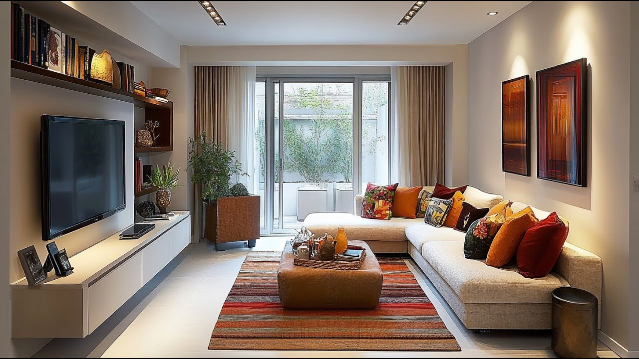 80 Small Living Room Design Ideas - Youtube with Balancing Entertainment and Eating in Compact Living Room Designs