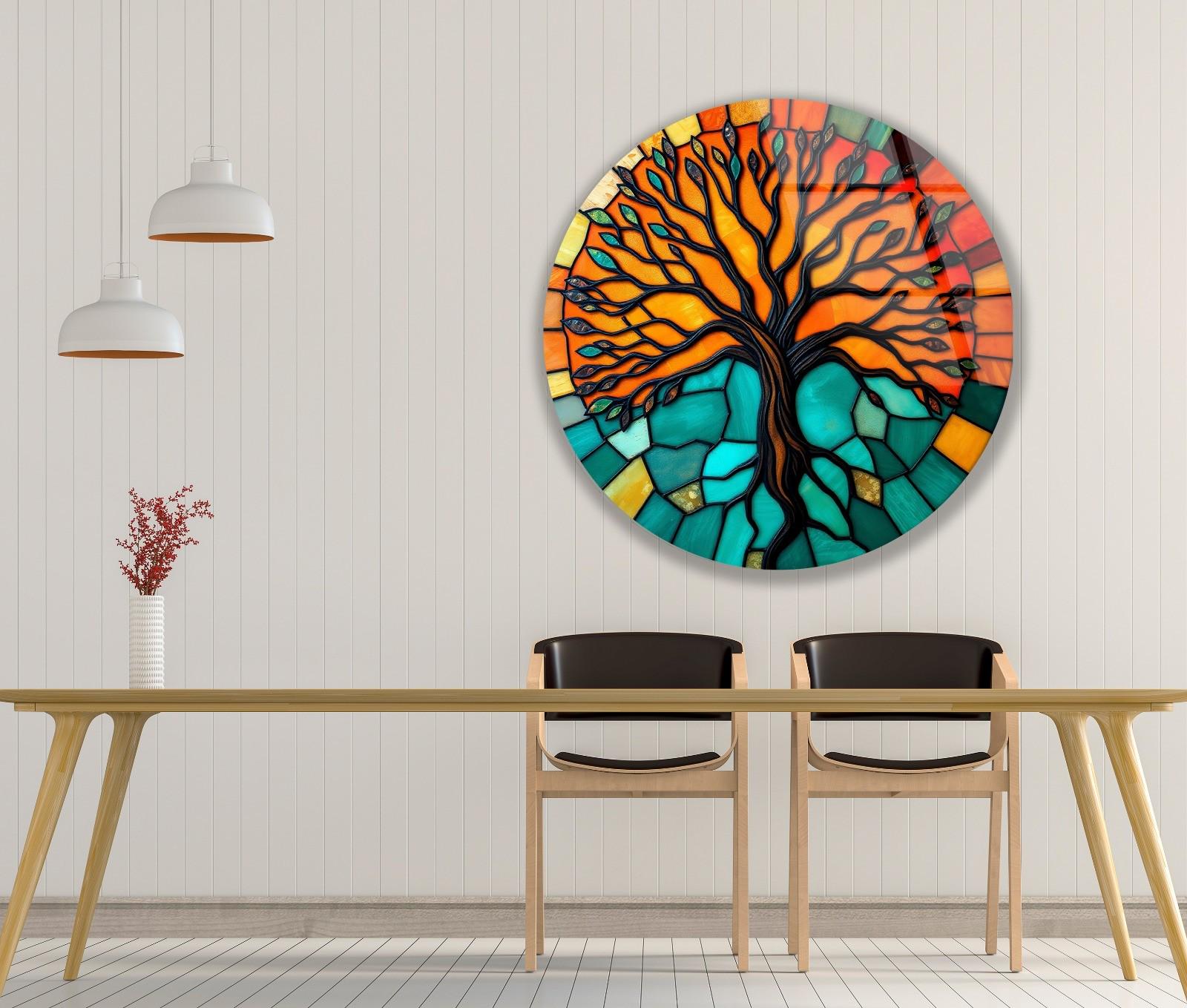 Elegant Glass Art Wall Decor for Living Rooms & Bedrooms