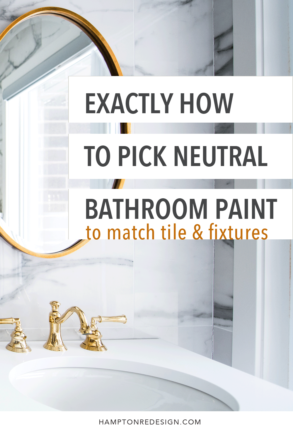 A Bathroom Sink With The Words Exactly How To Pick Neutral Bathroom ... with Beyond White How to Select Bathroom Paint Colors for Impact