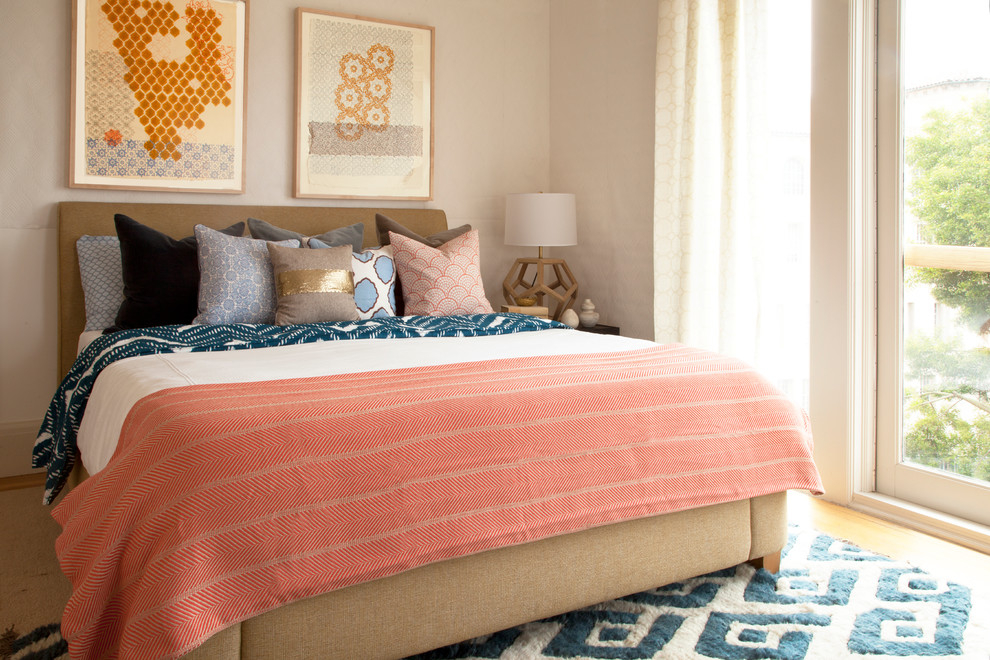A Drab Bedroom Gets A Colorful Update - Bedroom - San Francisco | Houzz inside From Drab to Dreamy Updating Your Bedroom with Modern Touches