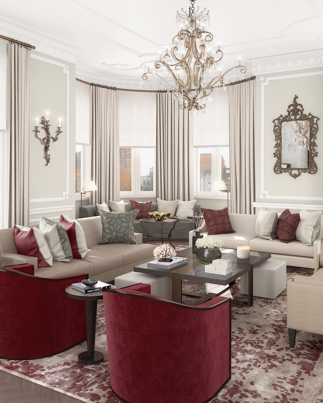 A Touch Of Elegance: Burgundy Living Room Ideas For A Luxurious ... pertaining to