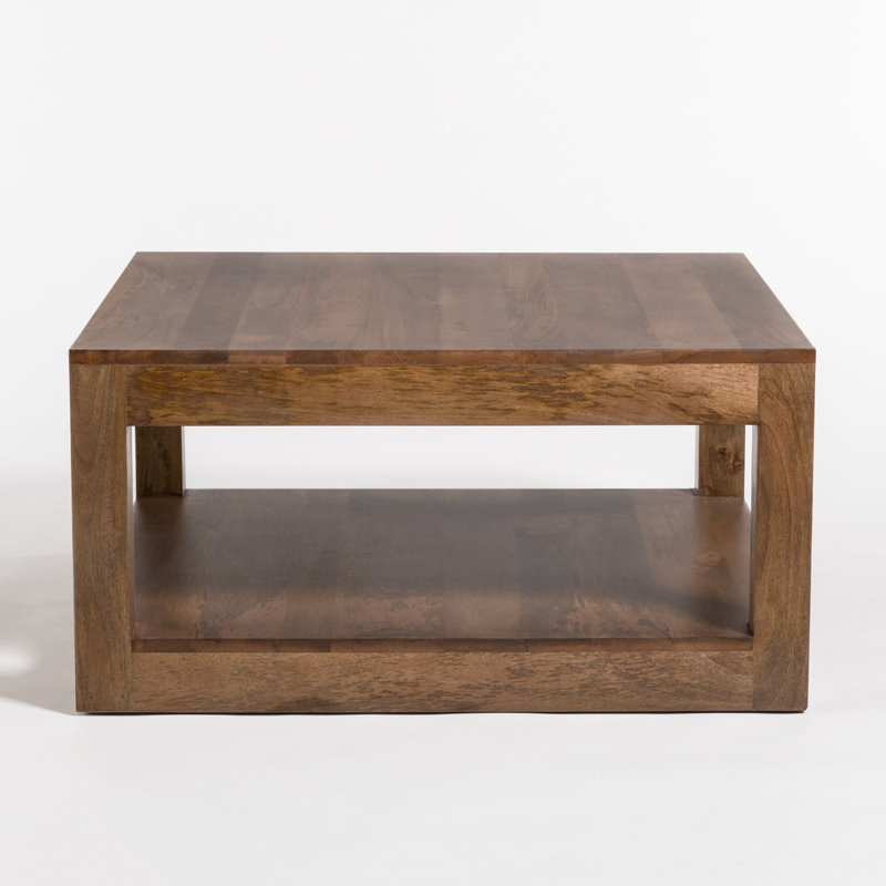 Alder &amp;Amp; Tweed Watson Solid Wood Floor Shelf Coffee Table With Storage ... regarding Your Guide to Selecting a Beautiful and Functional Solid Wood Coffee Table with Shelf