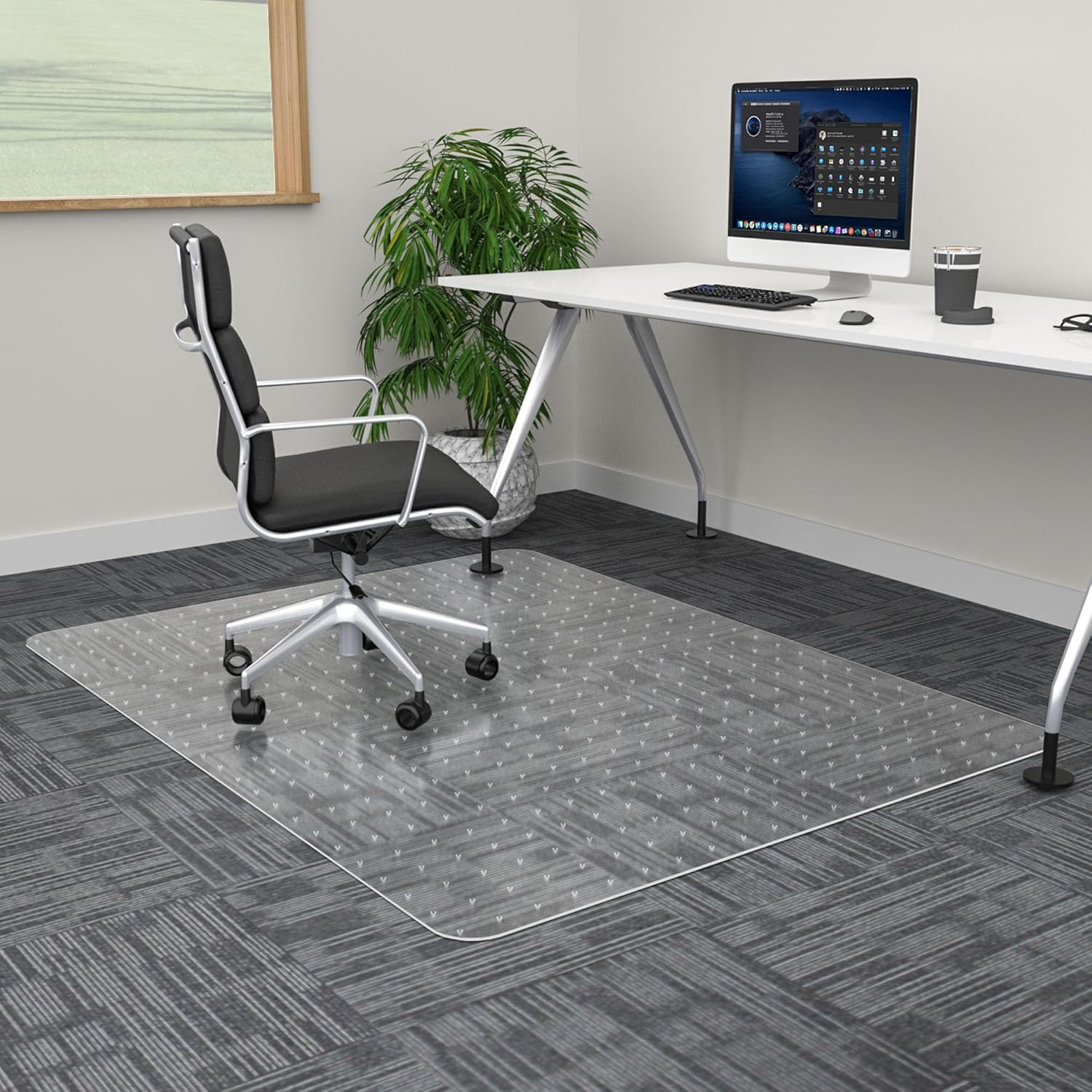 Amazon.com : 100Pointone Extra Large Office Chair Mat For Carpet, 35&quot; X ... with