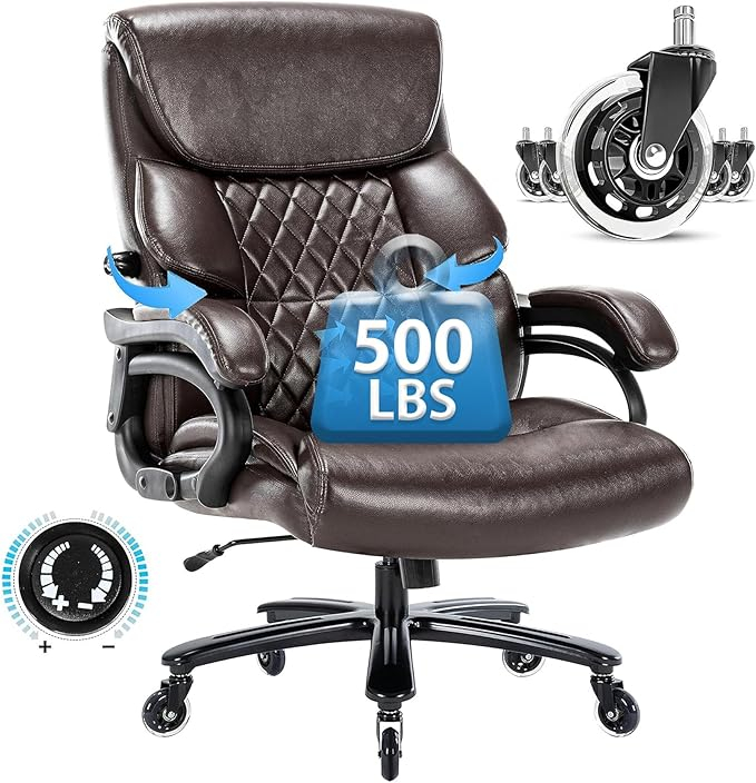 Amazon.com: Big And Tall Office Chair 500 Lbs-Executive Office Chairs ... for