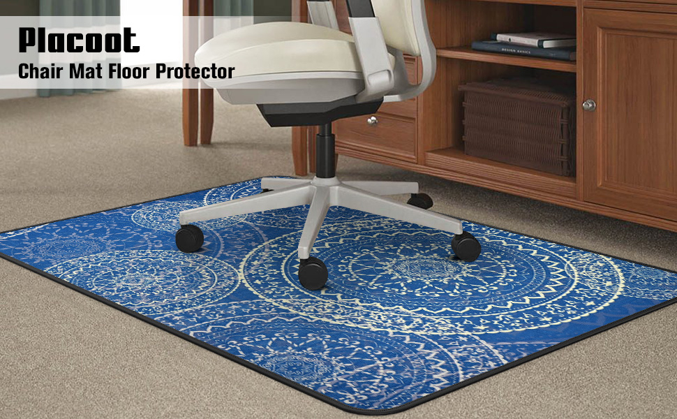 Amazon.com : Desk Chair Mat For Carpet And Hardwood Floor Bohemian ... intended for Choosing the Right Office Chair Mat for Your Carpet