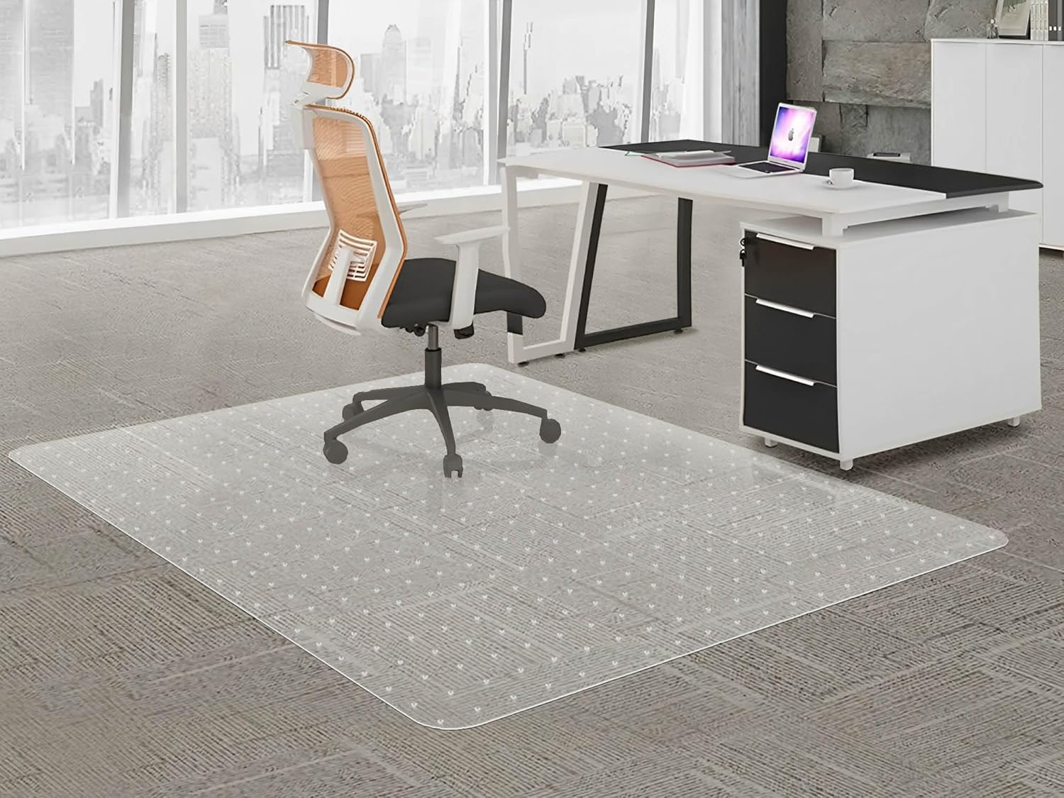 Amazon.com : Homek Extra Large Office Chair Mat For Carpeted Floors, 48 ... regarding