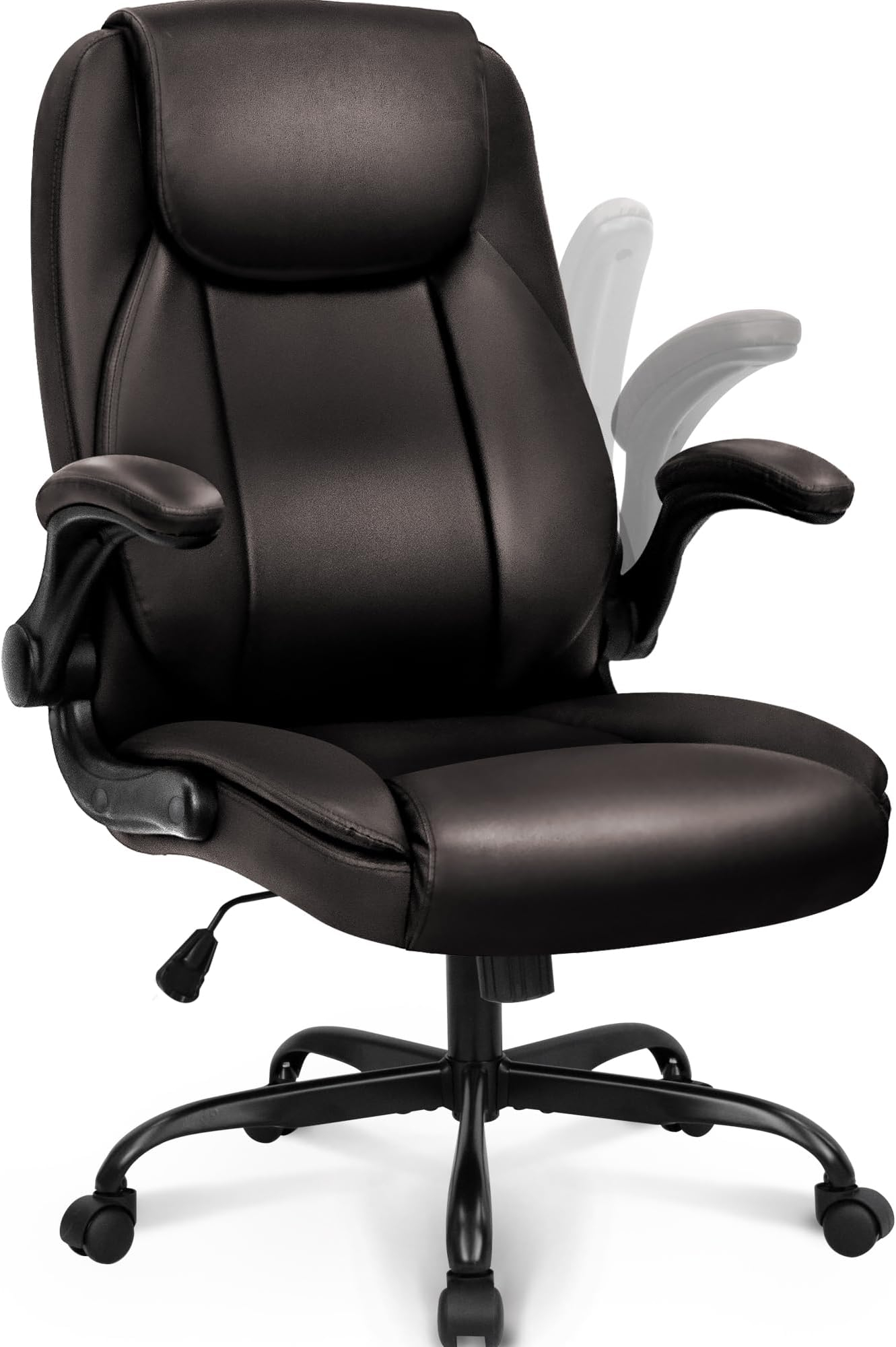 Amazon.com : Large High Back Office Chair - Adjustable Lumbar Support ... pertaining to
