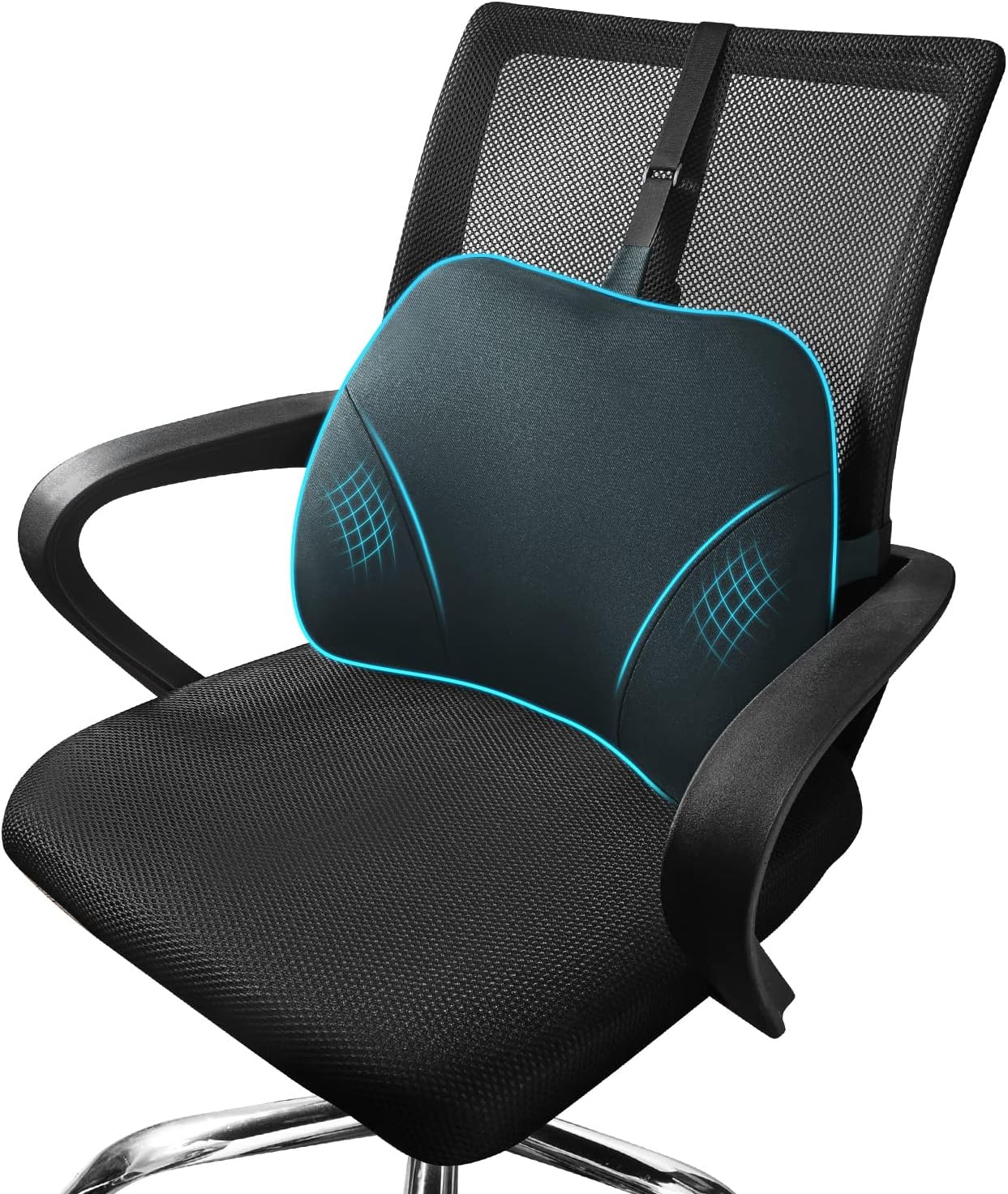 Amazon.com: Lumbar Support Pillow For Office Chair For Back Pain Relief ... inside