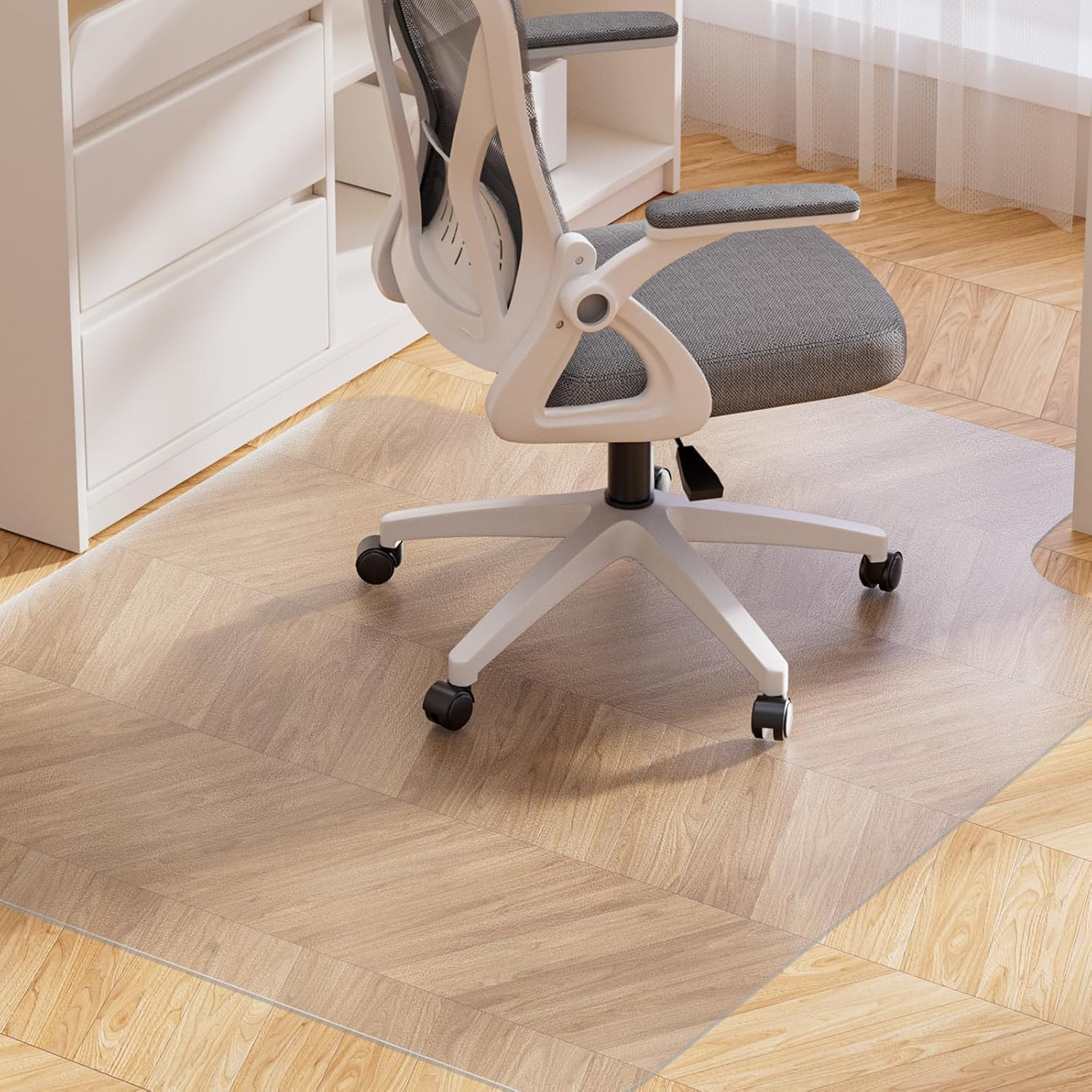 Amazon.com : Office Desk Chair Mat For Hard Floor,Clear Mat Desk Floor ... with regard to Combatting Wear and Tear How Office Chair Protectors Preserve Your Flooring