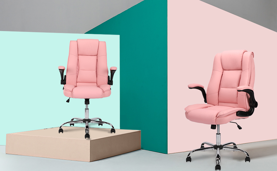 Amazon.com: Pink Office Chairs High Back Executive Office Chair ... with regard to