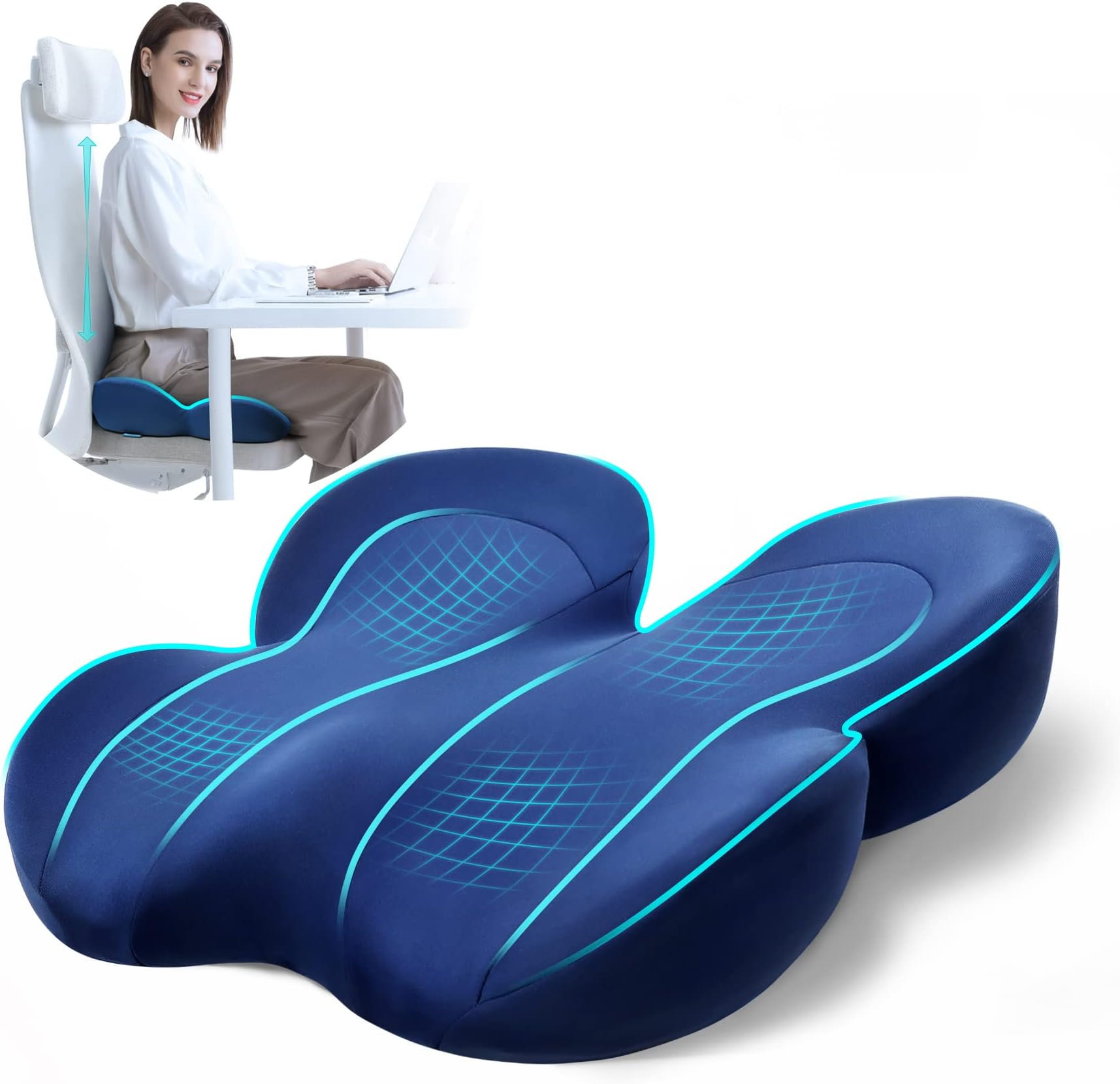Amazon.com : Seat Cushion For Office Chair, Non-Slip Chair Seat ... regarding Understanding How Office Chair Cushions Can Alleviate Back Pain