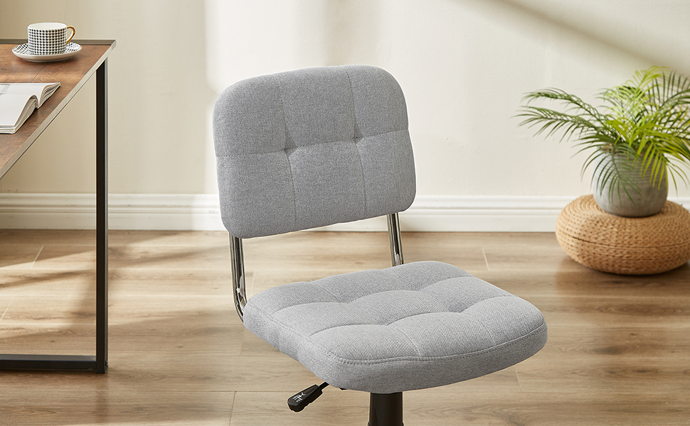 Amazon.com: Vecelo Modern Armless Home Office Desk Chair 360°Rolling ... inside Simple Comfort How Armless Office Chairs Enhance Your Daily Work