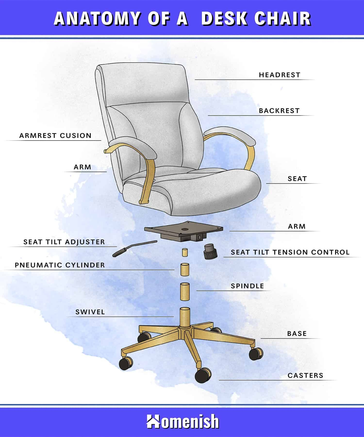 Anatomy Of A Desk Chair: Explained within Office Chair Anatomy Decoding Features for Better Back Health