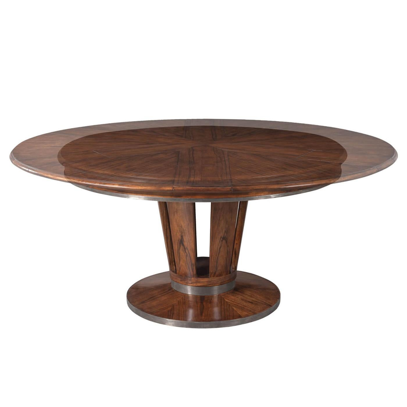 Art Deco Style Round Extending Dining Table At 1Stdibs | Deco Dining Table within