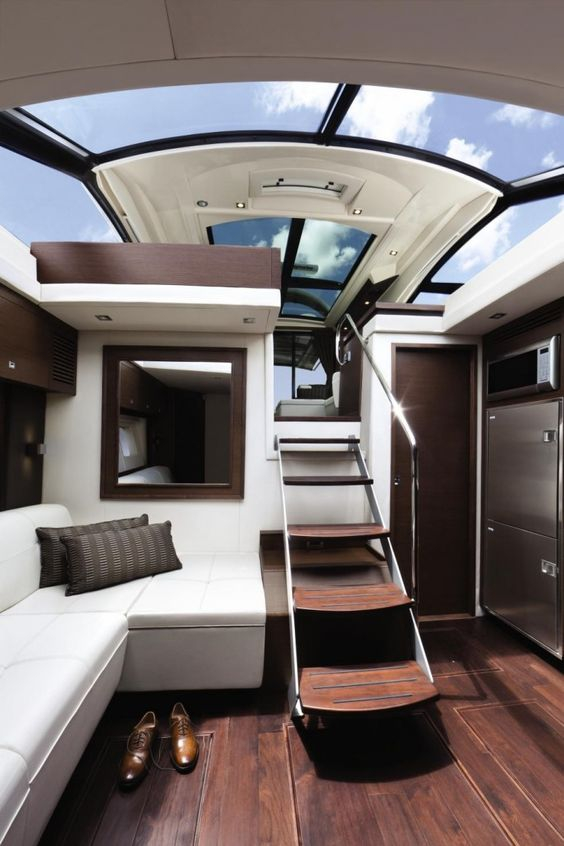 Beautiful And Comfortable Boat Interior Designs To Make Your Mouth ... in Boat Interior Design Ideas