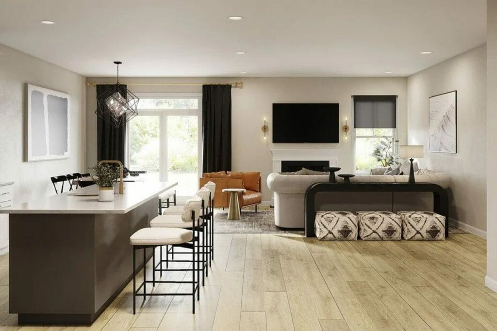 Before &amp;Amp; After: Contemporary Townhouse Interior Design - Decorilla ... inside Embracing Compact Living Innovative Interior Design for Townhouses
