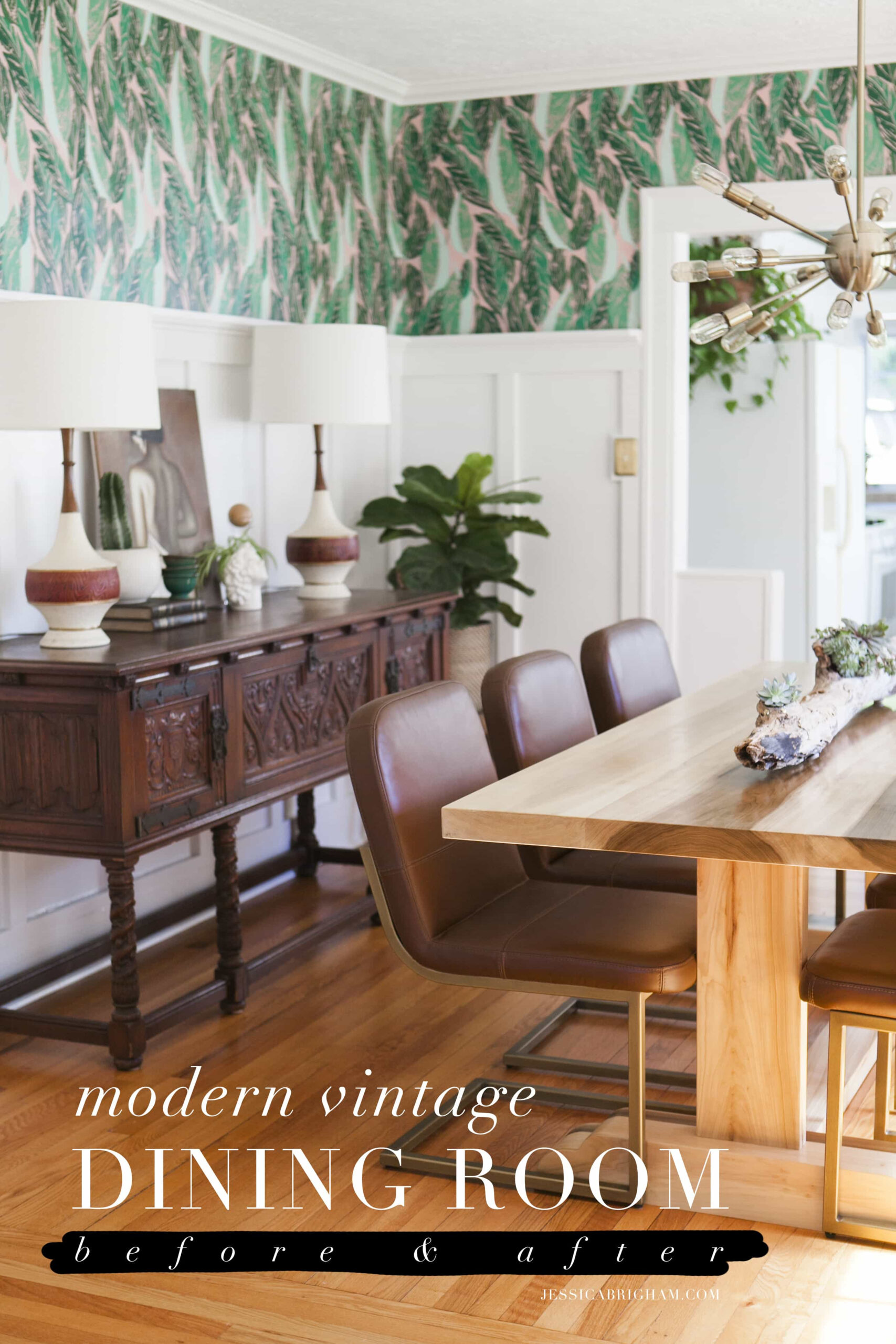 Before &amp;Amp; After: Modern Vintage Dining Room Reveal » Jessica Brigham within