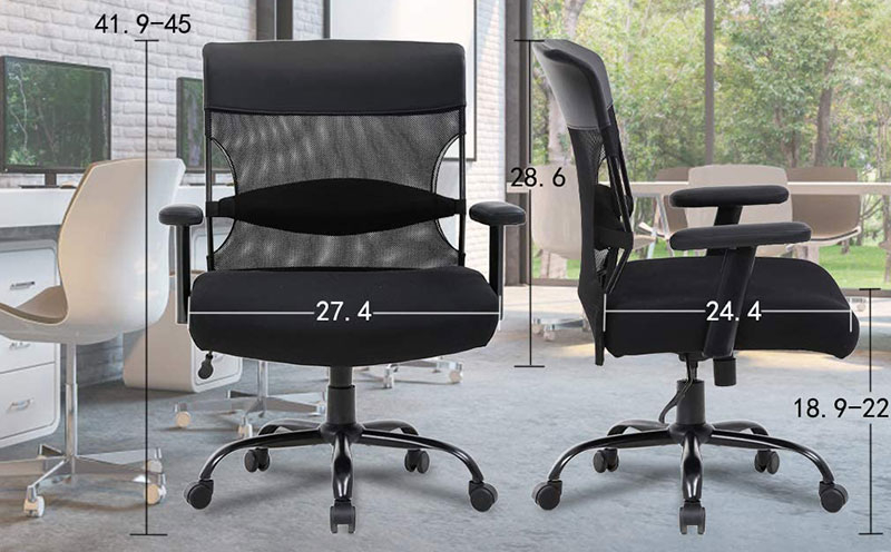 Best Big &amp;Amp; Tall 400 Lbs Ergonomic Office Chairs | Chairsfx with regard to