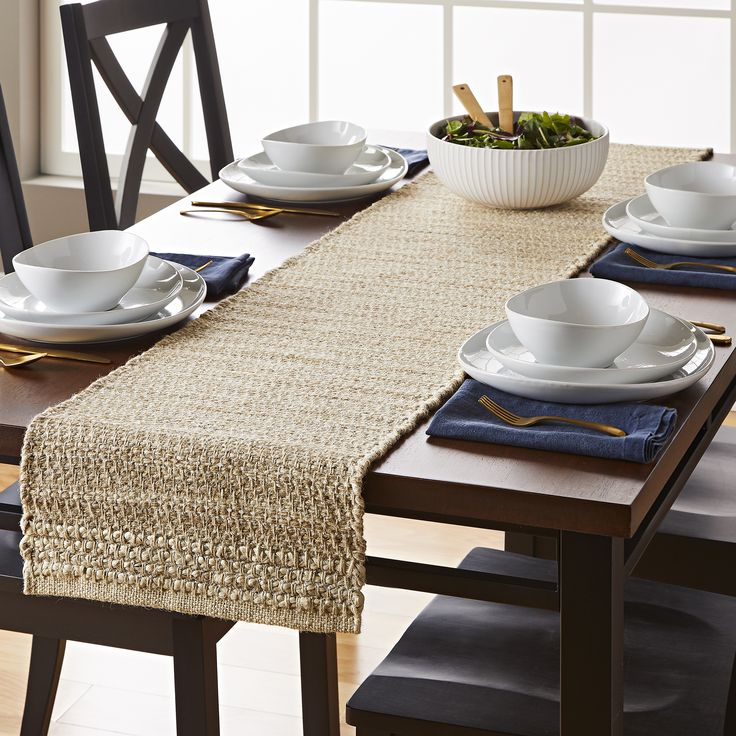 Better Homes &amp;Amp; Gardens Jute Natural - Color Table Runner - 14&quot;X72 ... in Styling Your Table Runner for Every Occasion From Casual to Formal