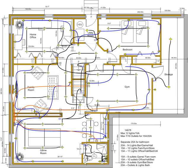 Big Basement Project: Electrical Diagram with regard to