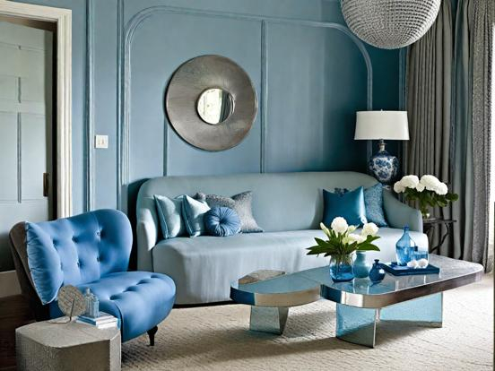 Blue And Silver Living Room Decor Ideas And Inspiration inside