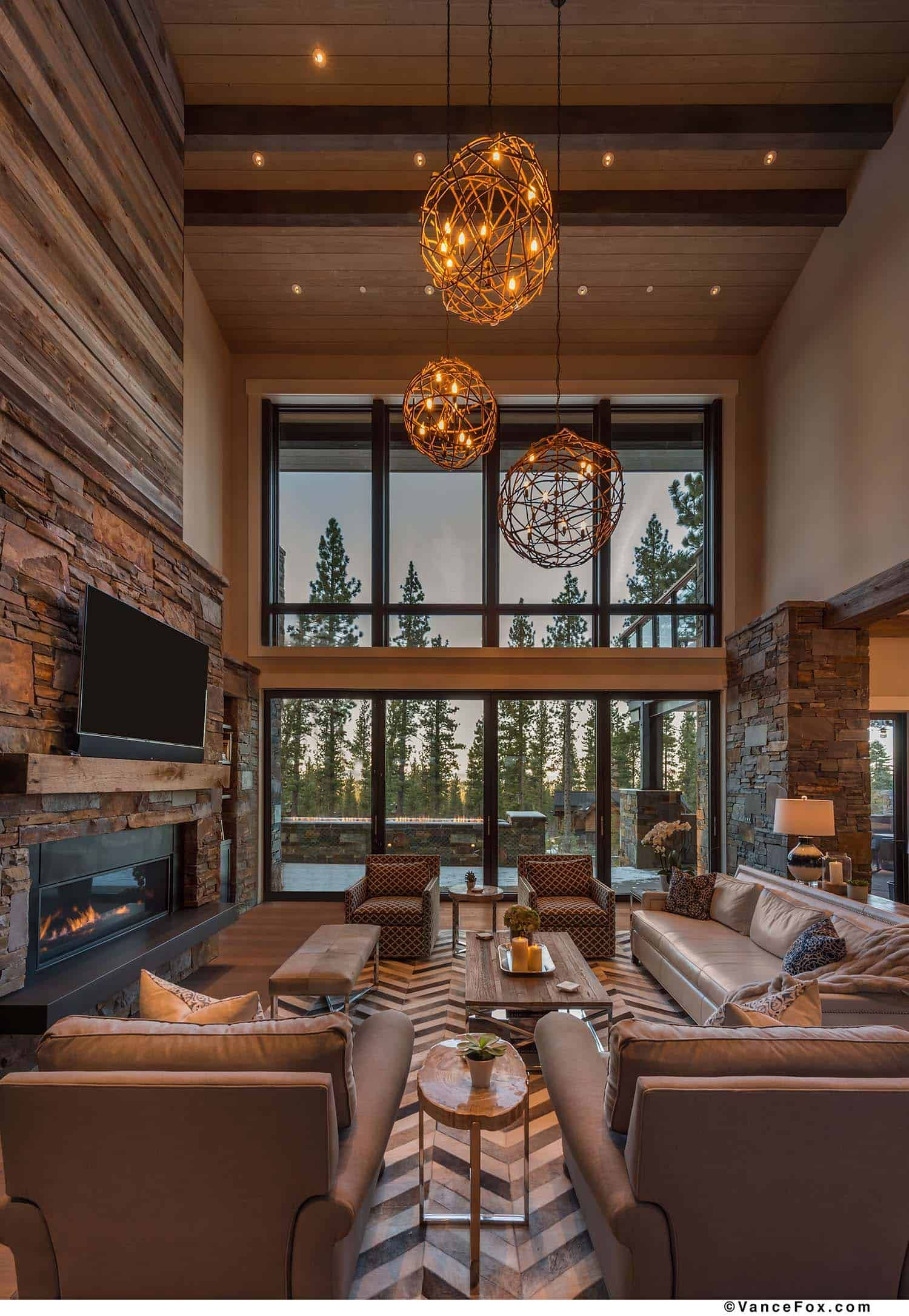 Brilliantly Designed Mountain Modern Cabin In California's High Sierra ... for Cabin Interior Design Ideas