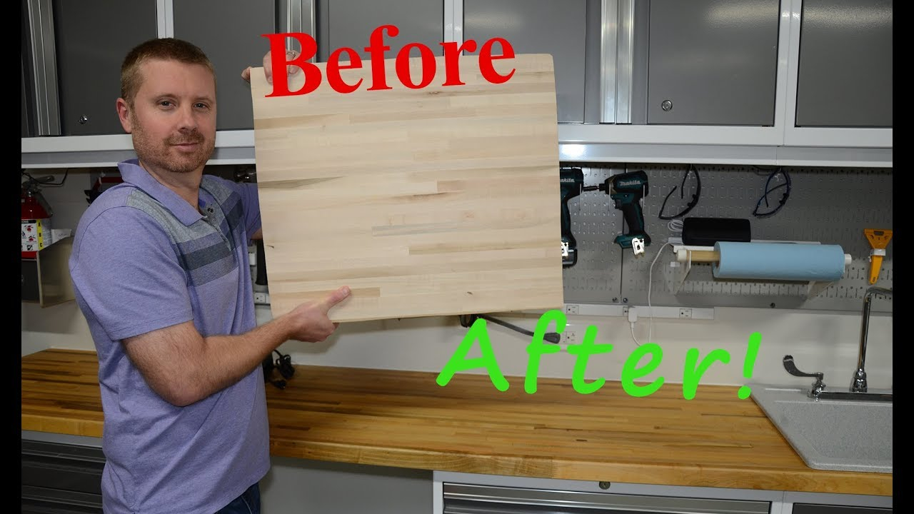 Butcher Block Countertop | Finishing And Installing - Youtube regarding