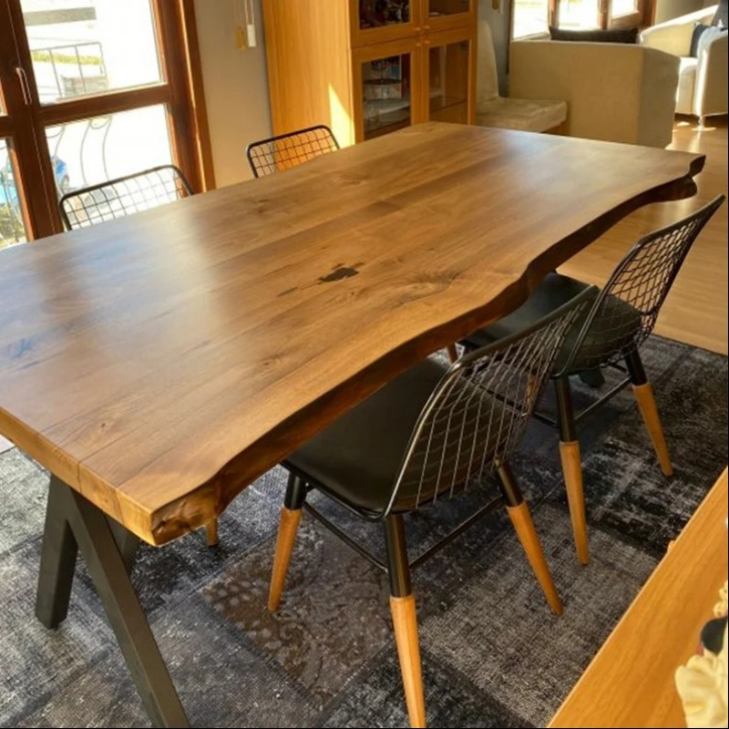 Buy Natural Wood Live Edge Dining Table At Woodensure intended for From Forest to Table The Journey of a Live Edge Dining Experience