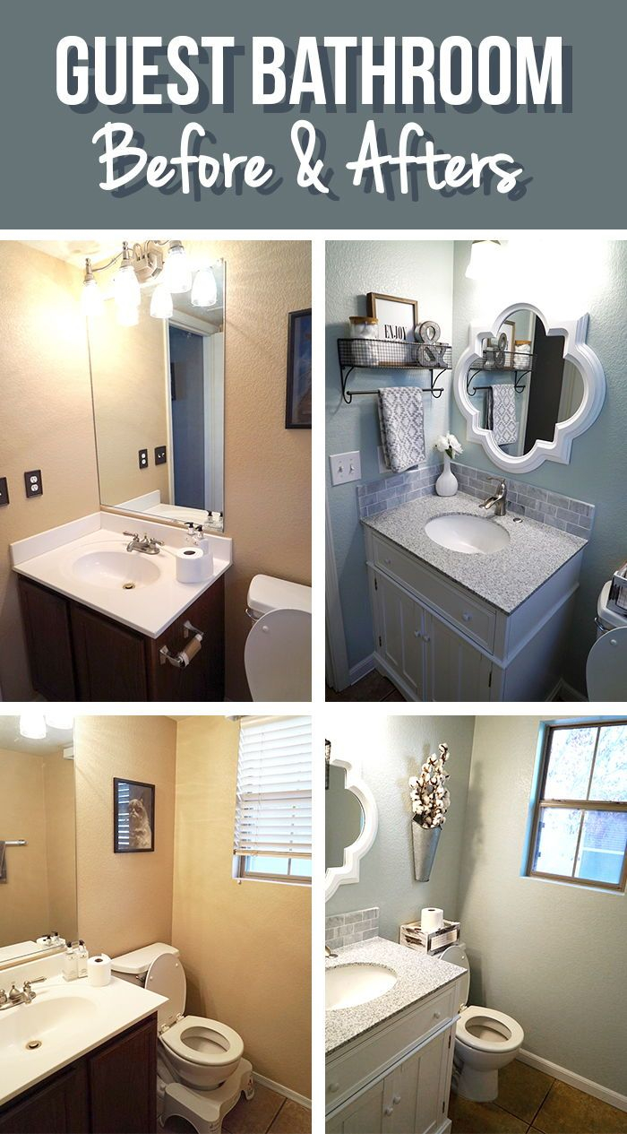 Check Out How We Took Our Guest Bathroom From Drab To Fab! Full Before ... throughout
