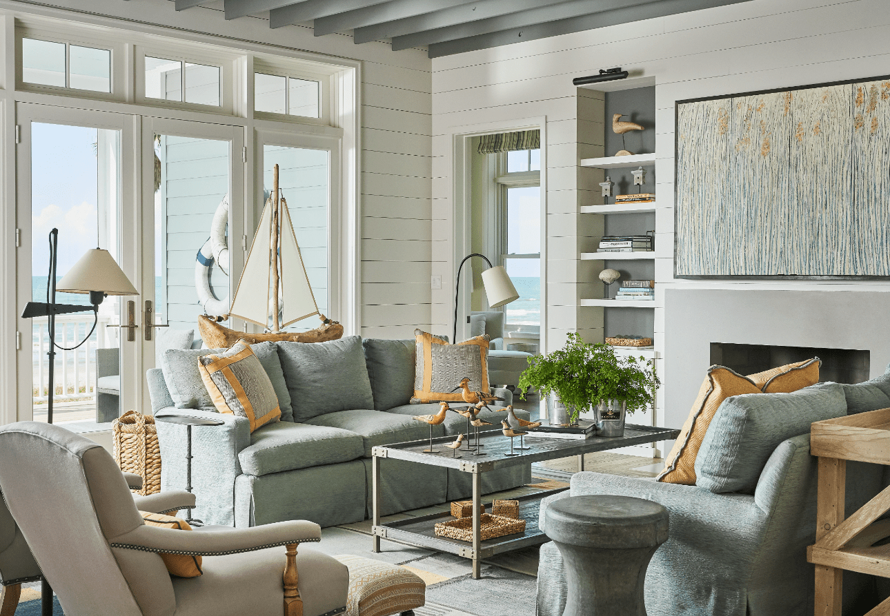Coastal Farmhouse Sofa At Kevin Turner Blog inside Designing Your Dream Coastal Farmhouse Living Room