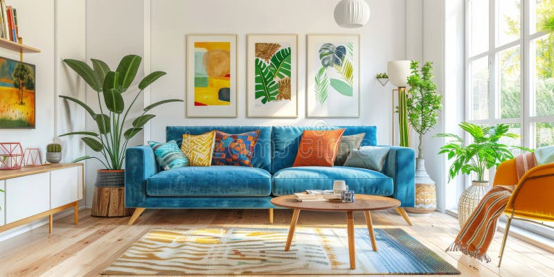 Contemporary Living Room With A Bright, Airy Feel. Light Wood Flooring ... with