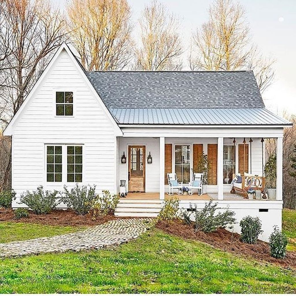 Cool 55 Urban Farmhouse Exterior Design Ideas Https://Homearchite.com ... in Farm House Design Ideas